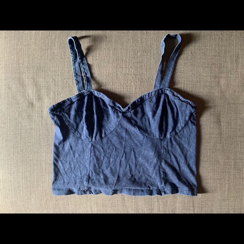 Acid jean wash crop top!